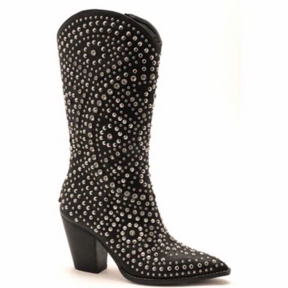 Studded Black and Silver Women's Boots Hey Girl by Corkey’s